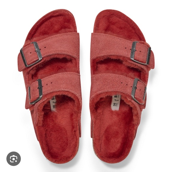 New in box Birkenstock sienna red Arizona sandals - Picture 3 of 11